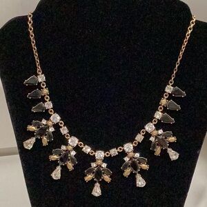 J. Crew Gold and Black Statement Necklace